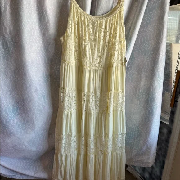 Signature by Robbie Bee | Dresses | Signature By Robbie Bee Cream Lace Maxi  Dress | Poshmark